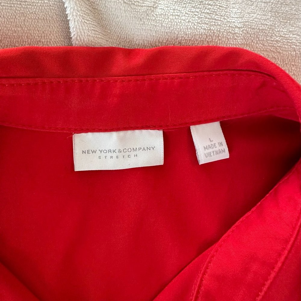 Shirt dress - red and black - New York & Company - Picture 4 of 5